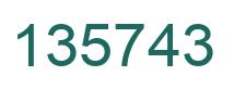 Number 135743 green image