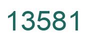 Number 13581 green image