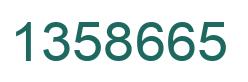 Number 1358665 green image