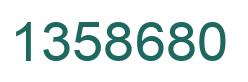 Number 1358680 green image