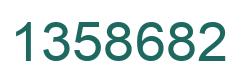 Number 1358682 green image