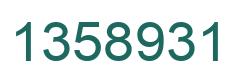Number 1358931 green image