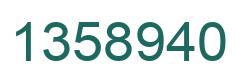 Number 1358940 green image