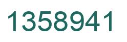 Number 1358941 green image