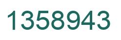 Number 1358943 green image