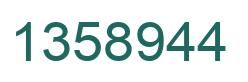 Number 1358944 green image