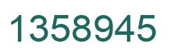 Number 1358945 green image