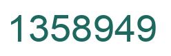 Number 1358949 green image
