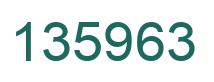 Number 135963 green image