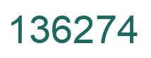 Number 136274 green image