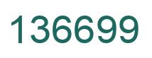 Number 136699 green image