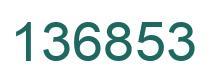 Number 136853 green image