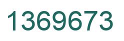 Number 1369673 green image