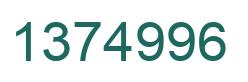 Number 1374996 green image