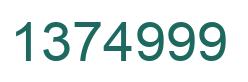Number 1374999 green image
