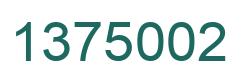 Number 1375002 green image