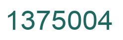 Number 1375004 green image