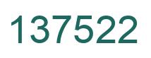 Number 137522 green image
