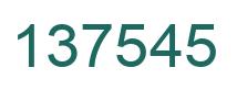 Number 137545 green image