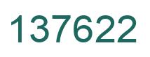 Number 137622 green image