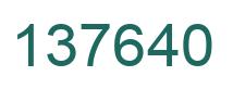 Number 137640 green image
