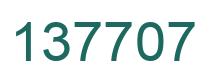 Number 137707 green image