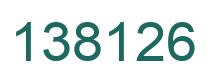 Number 138126 green image