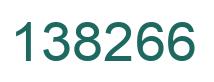 Number 138266 green image