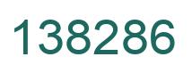 Number 138286 green image