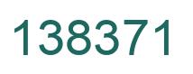 Number 138371 green image