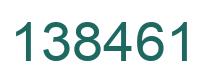 Number 138461 green image