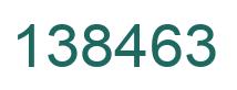 Number 138463 green image