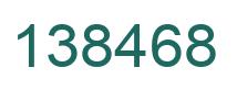 Number 138468 green image