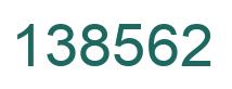 Number 138562 green image
