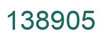 Number 138905 green image