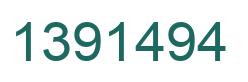 Number 1391494 green image