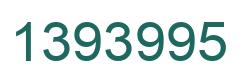 Number 1393995 green image