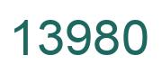 Number 13980 green image