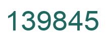 Number 139845 green image