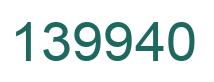Number 139940 green image