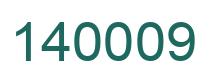 Number 140009 green image