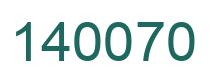 Number 140070 green image