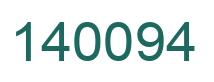 Number 140094 green image