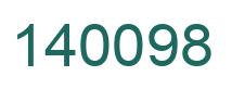 Number 140098 green image