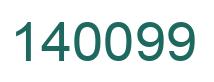 Number 140099 green image