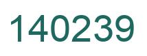 Number 140239 green image