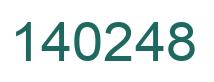 Number 140248 green image