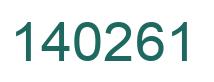 Number 140261 green image
