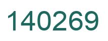Number 140269 green image