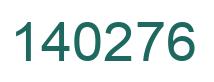 Number 140276 green image